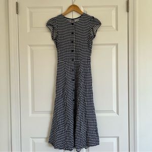 Reformation gingham button up fauna dress